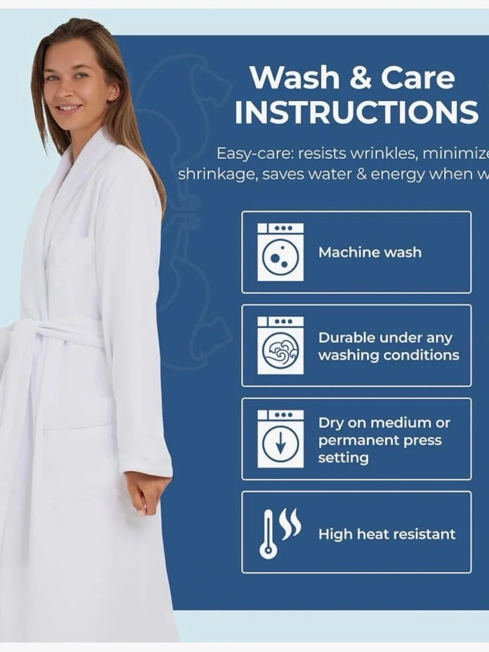 Monarch Unisex Classic Shawl Collar Bath Robe in Ecru